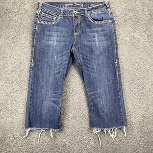 Cowgirl Tuff Blue Cropped Jeans